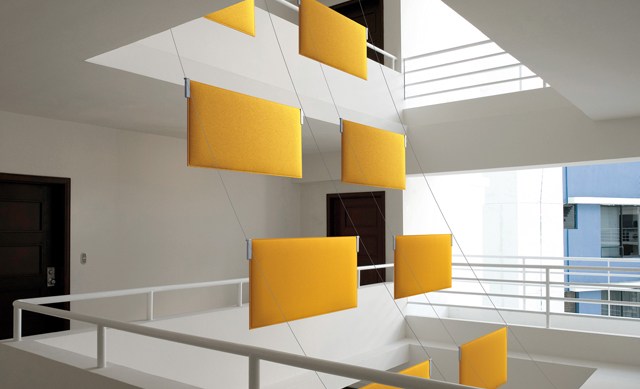 BAFFLE SOUND ABSORBING CEILING SYSTEM
